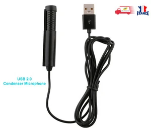 USB 2.0 Microphone à condensateur Micro pour Skype PC Portable Mac Apple MacBook - Picture 1 of 8