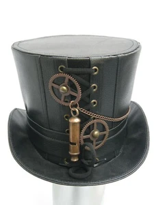 RAVEN S.D.L. TOP HAT COGS & WHISTLE GOTHIC STEAMPUNK MAD HATTER NEW - Bild 1 von 3