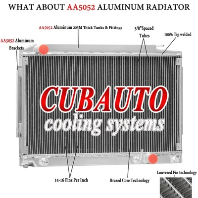 Radiator For 72-1981 Mercedes-Benz R107/C107 450 SL SLC Coupe Petrol 8cyl 4.5L Foto 1 de 4