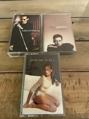 Jennifer Lopez & Marc Anthony cassette lot On the 6 - rare Contra la Corriente + - Image 1 of 4