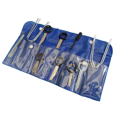 20PC PRO QUALITY CAR RADIO CD REMOVAL TOOL SET STEREO HEAD UNIT REMOVING KEYS - Image 1 of 2