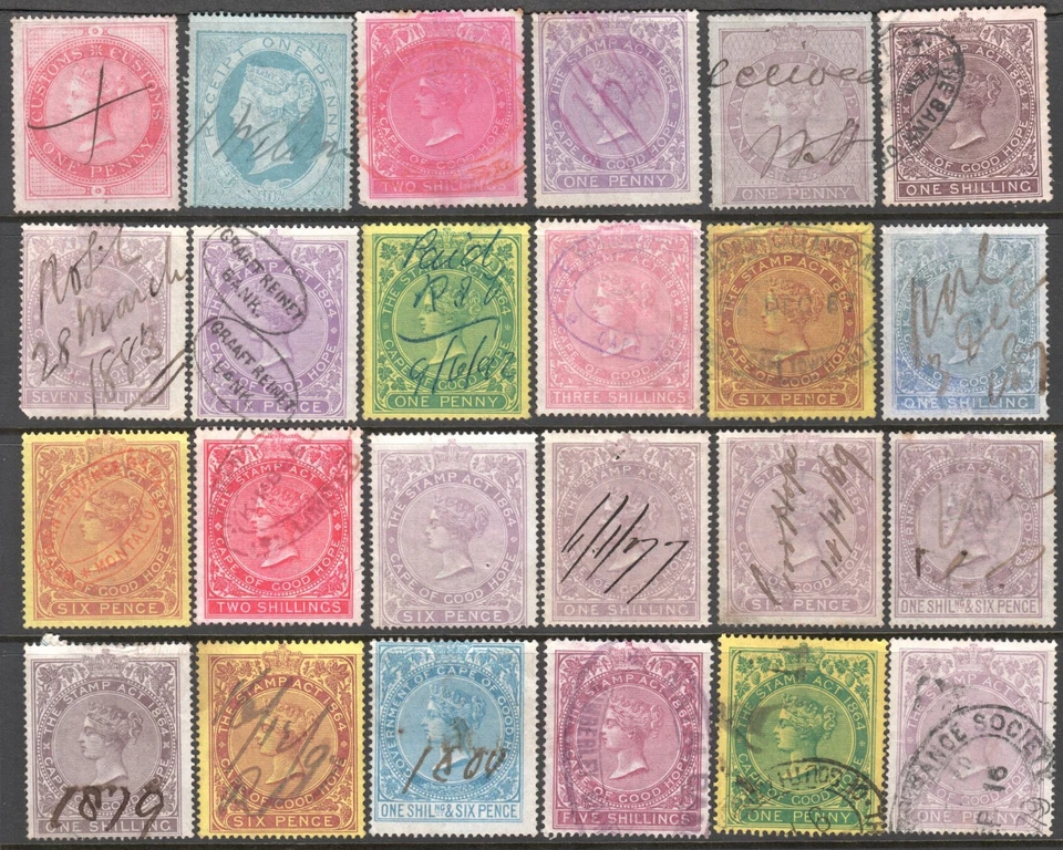 GREAT BRITAIN Revenue Fiscal Tax Stamps Lot VF GB UK - Image 1 of 1
