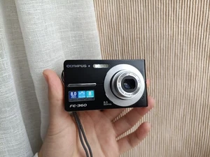 š„Olympus FE-360 Schwarz 8.0MP Digitale Kompaktkameraš„FUNKTIONIERT FULL SETš„ - Bild 1 von 7