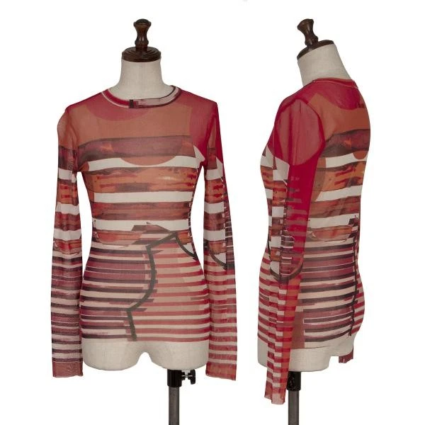 Camiseta de malla estampada geométrica JPG by GAULTIER talla 40 (K-153328) Foto 1 de 4