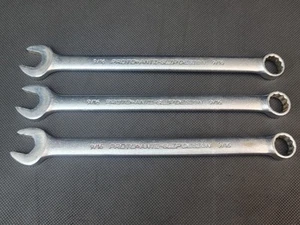 Menge 3 Proto Professional Nr. 1218ASD 9/16" Kombi-Schraubenschlüssel Anti-Rutsch-Design - Bild 1 von 10