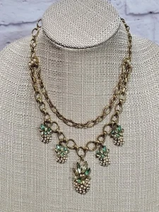 Collar Gargantilla Ann Taylor Multi Hilo Estrás Motivo Piña Verano - Imagen 1 de 14