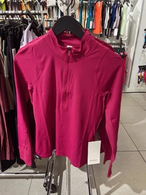 Tênis Lululemon Nulux manga longa meio zíper, MGPR roxo magenta, novo com etiquetas, tamanho 8 - Imagem 1 de 3