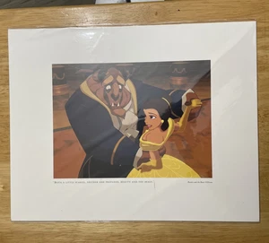 Disney Die Schöne und das Biest Beide ein wenig erschrocken Druck 14" x 11" - Bild 1 von 5