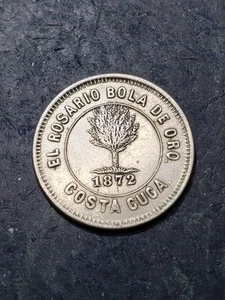 Ficha comercial Guatemala 1/2 Real Costa Cuca Mariano de J. Anguila 1872 - Imagen 1 de 2