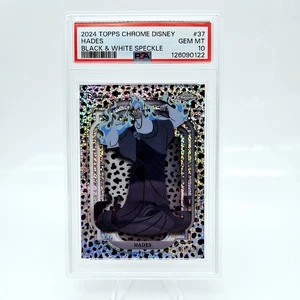 2024 Disney Topps Chrome Hades #37 PSA 10 Black White Speckle /101 Hercules - Picture 1 of 4
