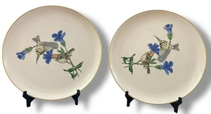 2 Syracuse China American Song Birds 10.5" Plate Golden Crowned Kinglet/Gentian - Picture 1 of 11