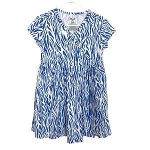 Diane Von Furstenberg DVF Target Girls S 6/7 Dress Short Sleeve Wrap Knit Blue - Picture 1 of 14