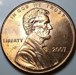 2007 P AU Lincoln Memorial Cent Penny 1C Misaligned Die Obverse Error - Picture 1 of 2