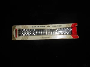 MEN'S SILVERTONE EXPANTION WATCHBAND w/SRING BARS - Picture 1 of 7