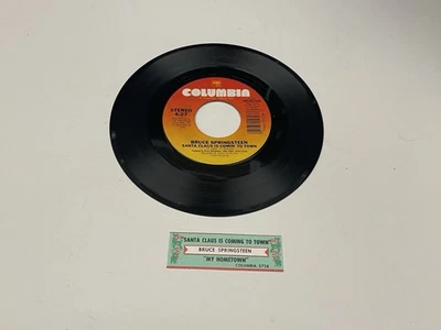 Jukebox 45 & Title Strip Bruce Springsteen Santa Claus Is Coming Christmas - Image 1 of 2