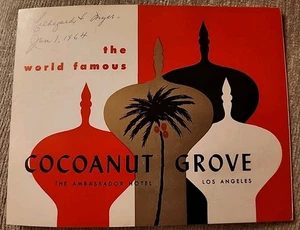Ambassador Owners VIP TABLE NEW YEARS EVE 1963 - 1964 Cocoanut Grove Nightclub - Picture 1 of 19