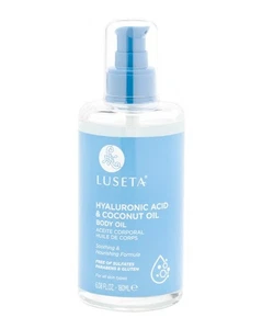 LUSETA Acido Ialuronico e Olio di Cocco Olio Corpo! Idratante e idratante - 6 once - NUOVO - Foto 1 di 1