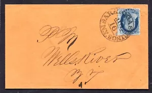US 1861 CIVIL WAR PERIOD COVER JUNE 16 FRANKED SCOTT #24 TIED SARATOGA SPRINGS - Picture 1 of 2