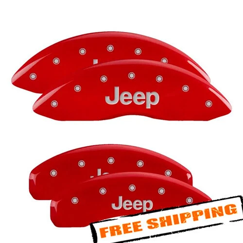 MGP 42020SJEPRD Red Caliper Covers for 11-21 Jeep Grand Cherokee - Image 1 of 3