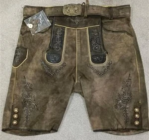 PANTALONES CORTOS DE CUERO DE GAMUZA WILDBOCK GOAT CALIDAD PREMIUM talla 52 - Imagen 1 de 1