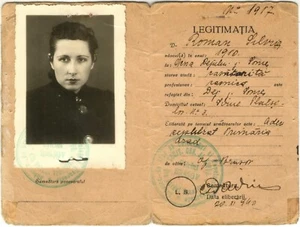 Romania Refugee Transylvania ID Card Brasov Stamp 1940 WW2 - Picture 1 of 4