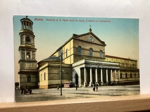 Basílica de S. Paolo fuori Le mura. Jl fianco e il campanile: Roma, - Postal - Imagen 1 de 3