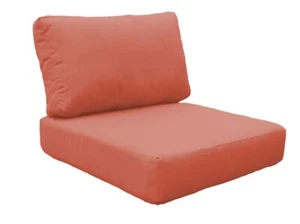One Set Indoor Outdoor Cushion Covers Fabric in Tangerine - Picture 1 of 3