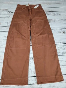 NWT Pilcro Brown Puddle Curve Wide-Leg Pants, Size 26 (Anthropologie $148) - Picture 1 of 7