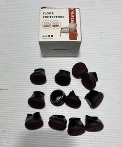 Chair Leg Floor Protectors Silicone w/Felt Bottom Protector 12 Pcs Fit 1" - 1.3" - Picture 1 of 5