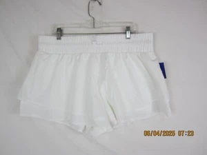 Women's Mid-Rise Double Layer Run Shorts White JoyLab XL NEW - Picture 1 of 12