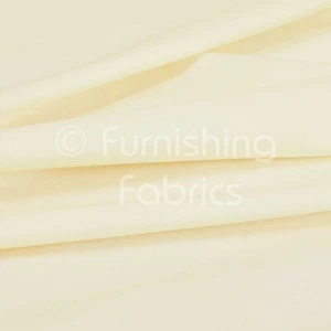 Brand New Quality Ivory Colour Plain Poly Cotton Curtain Lining Fabric 54 Inch - Picture 1 of 3