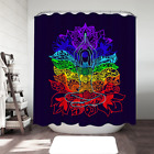 Yoga Spiritual Multi Colored Oriental Flowers Shower Curtain 72" x 72"