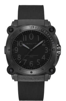 New Hamilton Khaki Navy Belowzero Titanium Auto Black Dial Men's Watch H78505330 - Image 1 of 4