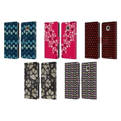 HEAD CASE DESIGNS PAWS LEATHER BOOK WALLET CASE COVER FOR MOTOROLA PHONES - Image 1 of 4