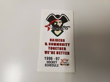 RS20 Prince Albert Raiders 1996/97 Minor Hockey Pocket Schedule - Sears