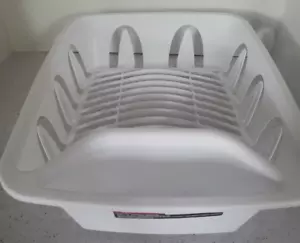 Essentials White Plastic Dish Drainer - 11.25'' x 13.75'' x 4.25''-New-SHIP24HRS - Picture 1 of 4