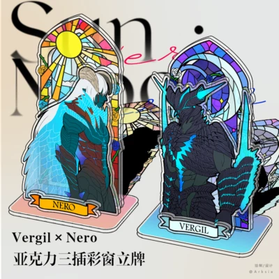 DEVIL MAY CRY Nero Vergil Dante VN DMC5 Acrylic Keychain Keyring Stand Figure - Image 1 of 4