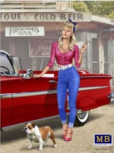 Master Box 24015 - 1/24 - Pin-up-Serie. Ein kurzer Stopp. Kit Nr. 1 Mädchen mit Hund - Bild 1 von 12