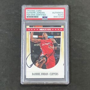 2011-12 NBA Hoops #91 DeAndre Jordan Signed Card AUTO PSA Slabbed Clippers
