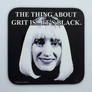 THE THING ABOUT GRIT - Red Dwarf Coaster / Bar Mat - Sturdy, Gloss, Original - Picture 1 of 2
