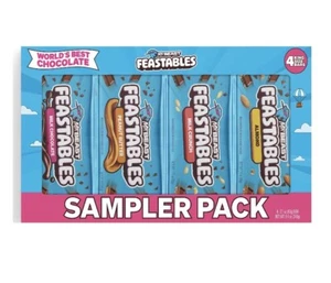 Mr Beast Feastables 4 pack. Milk Choc., Peanut Butter, Almond, Crunch 2.1oz Bars - Picture 1 of 5