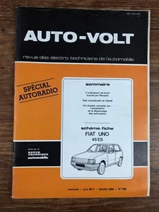(RTA) Revue Technique AUTO VOLT # 580 (1984) Schema FIAT UNO 45 ES Autoradio - Bild 1 von 1