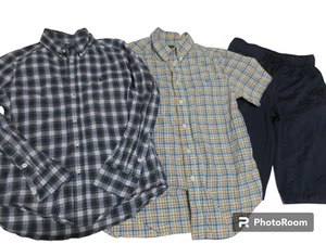 Lot of 3 10-12 y Boy's Ralph Lauren Shirt Plaid L/S & S/S + Hanna Andersson Pant - Picture 1 of 19