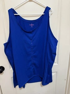 Camiseta sin mangas Women Within para mujer 5X azul cuello redondo - Imagen 1 de 2