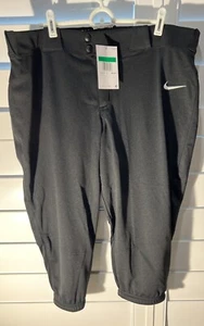 Nike Vapor Select Softball 3/4 Game Pant Women's XL Black Knickers AV6718-010 - Picture 1 of 7