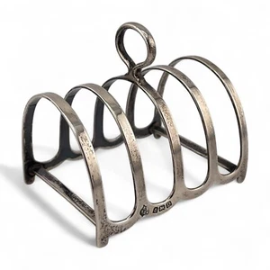Barker Brothers Silver Ltd - 1928 HALLMARKED solid silver toast rack, 41.7g - Picture 1 of 6