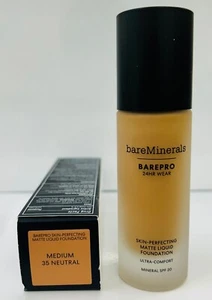 bareMinerals BAREPRO 24HR Wear Skin-Perfecting MATTE Foundation-Medium 35Neutral - Picture 1 of 2