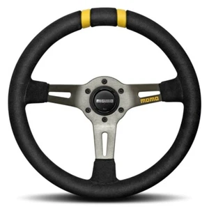 MOMO MOD DRIFT Black Suede 330mm VRDRIFT33BLKR - Picture 1 of 1