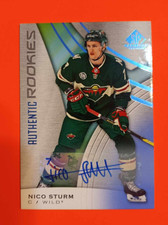 2019-20 Upper Deck SP Game Used Authentic Rookies Blue Nico Sturm Rookie Auto RC