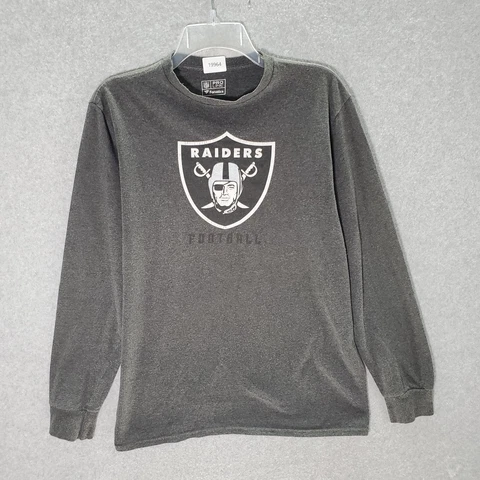 Oakland Raiders Men Sweater Medium Gray Logo Fanatics Pro Line Football Cover